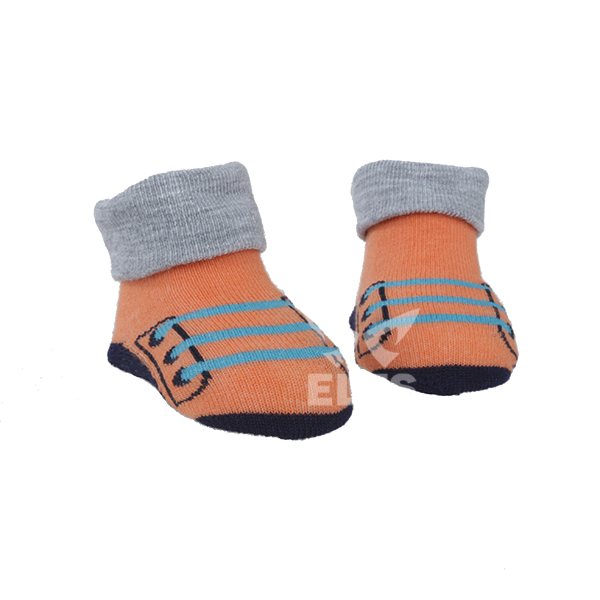  Kaos  Kaki  Anak Bayi  0 6 Bulan Anti  Slip  Sepatu Oranye 