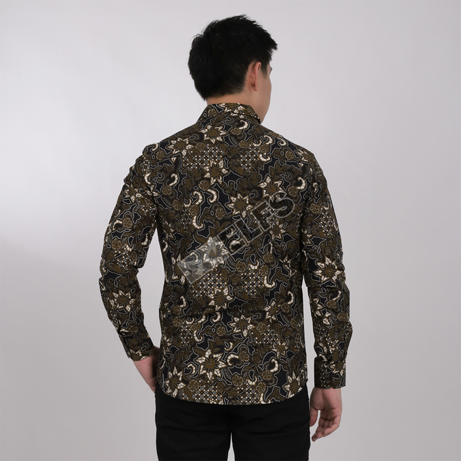 KEMEJA PRIA BATIK  SONGKET  LENGAN  PANJANG  SLIMFIT TERMURAH 