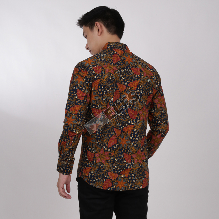 KEMEJA PRIA BATIK SONGKET LENGAN PANJANG SLIMFIT TERMURAH 