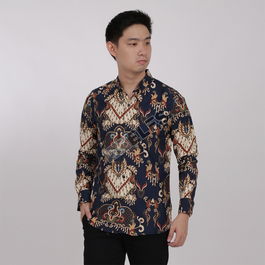 KEMEJA PRIA BATIK  SONGKET LENGAN PANJANG SLIMFIT TERMURAH 