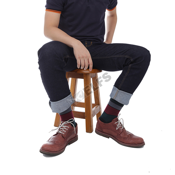  Kaos  Kaki  Panjang Casual  Socks Garis HCB5A Hitam KAOS  