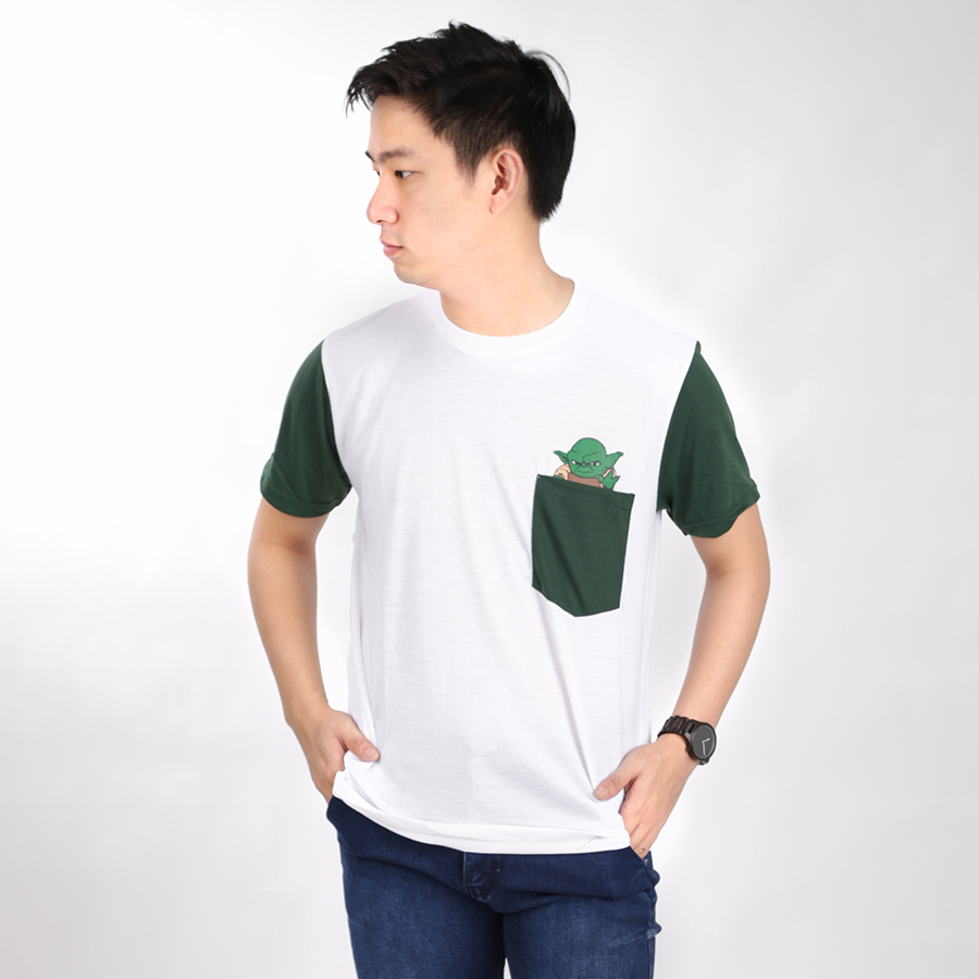  KAOS  PRIA ONECK PENDEK  KATUN POCKET REVEAL JEDI TSHIRT 