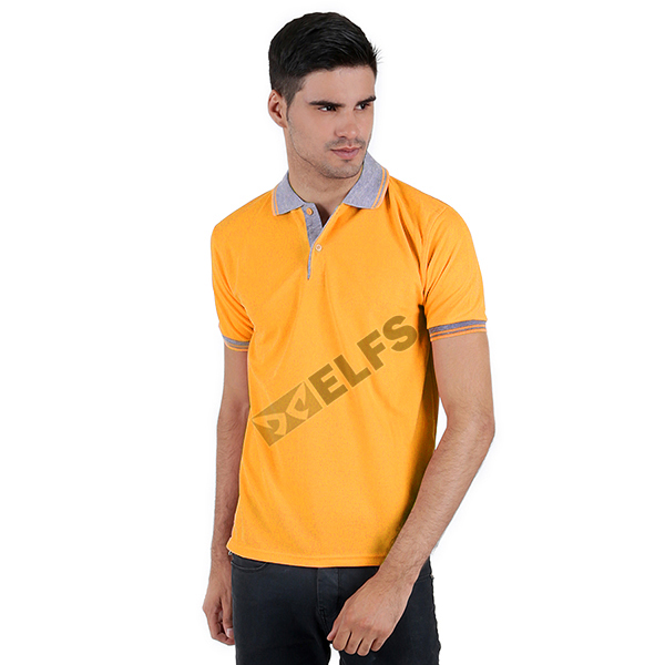  POLOSHIRT  LACOST NECK JUMBO ABU MUDA KUNING TUA 