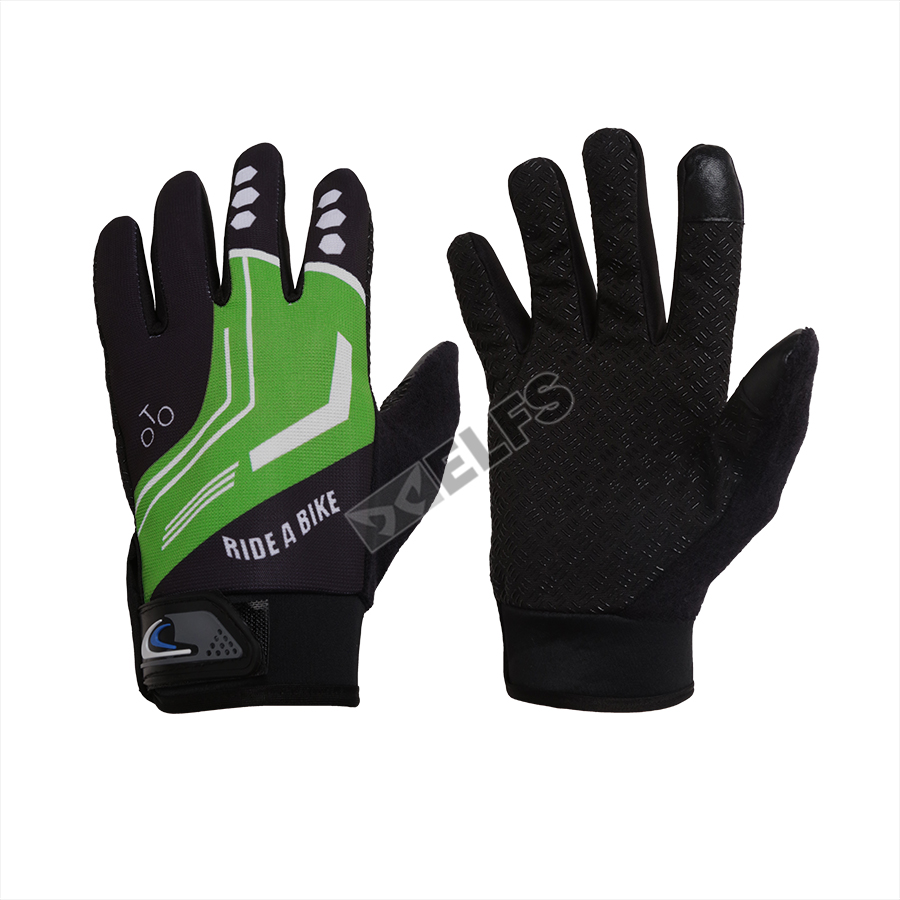 Sarung Tangan Sepeda  Full Finger Road  Bike  Gloves Hijau 