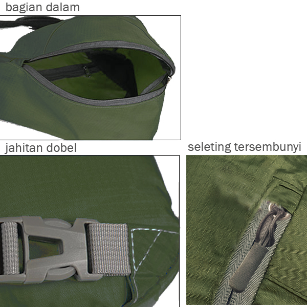 Tas Selempang Lipat  Anti Air Foldable Water Resistant 