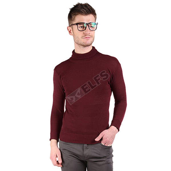 Sweater Rajut Pria Turtleneck ariel Maroon SWEATER ARIEL 