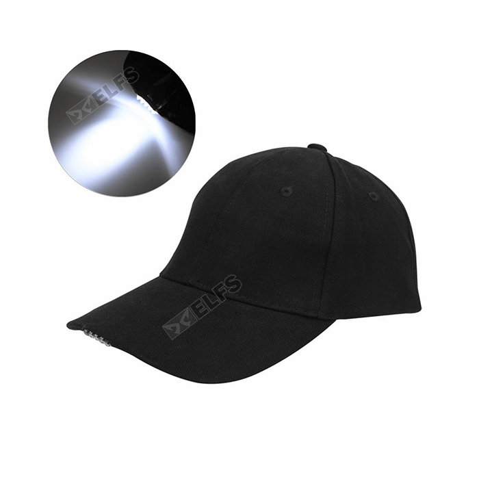 Topi Lampu LED Torch Outdoor Hiking Polos Hitam | TOPI LED