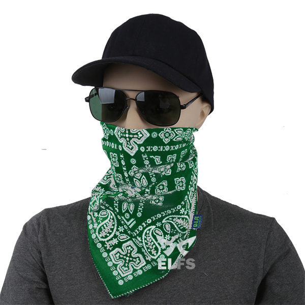 Bandana Ikat Kepala Scarf Masker Motif Multifungsi Katun Polyester Hijau Muda Masker And Buff 