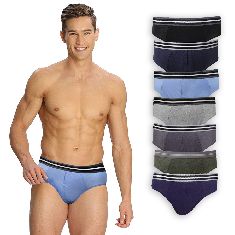 Briefs Katun Pria Import List Celana Dalam CD Kolor Hitam  