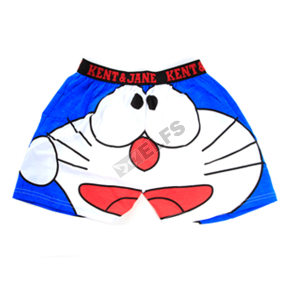 Boxer Pria Dewasa Celana Dalam  Santai Doraemon  Face Biru 