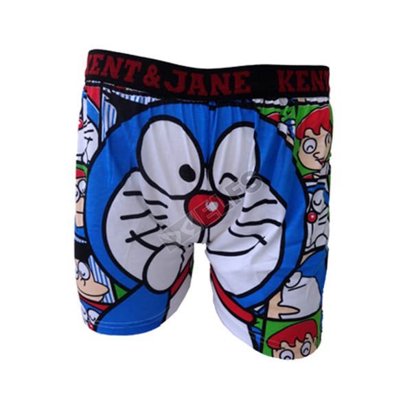 Boxer Pria Dewasa Celana Dalam  Santai Doraemon  Hijau Tua 