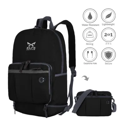 DAY PACK Tas Ransel Lipat Anti Air Foldable Water Resistant 22L Slingbag Multifungsi 4AZD06 ELFS Hitam 1 backpack_evolve_22l_black_00