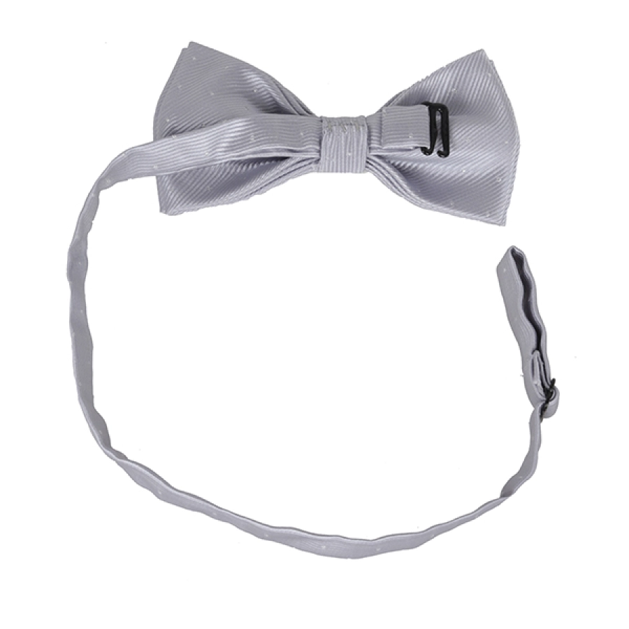 DASI KUPU MOTIF Dasi Kupu Kupu Pria Pesta Wisuda Polyester Tekstur Bow Tie Dot Silver 3 bow_tie_dot_sv_2