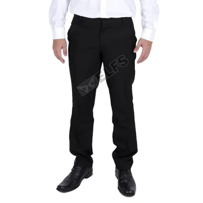 Celana Bahan Formal Pria Slimfit Wool Hitam  CELANA 