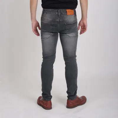  CELANA  PANJANG SOFT JEANS PRIA PREMIUM DENIM RIPPED EMBLEM 