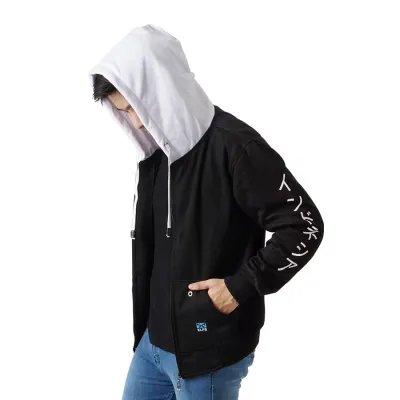 Jaket Hoodie Lengan Jepang Indonesia Hitam  HOODIE 