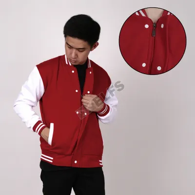 JAKET VARSITY Limited Edittion Jaket Pria Baseball Varsity Indonesia Merah Putih 1 hlpls_varsity_lengan_putih_mc0