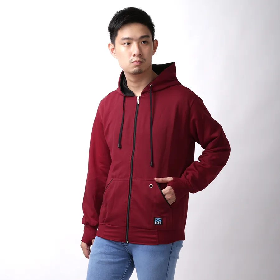 Jaket shop hoodie maroon