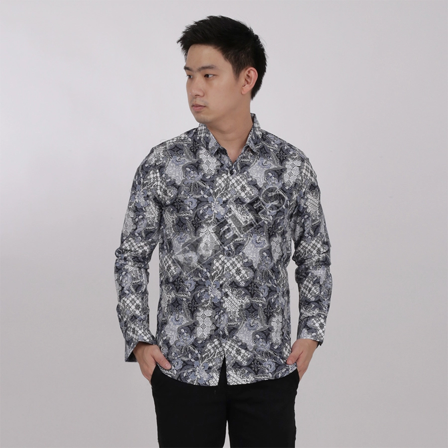 KEMEJA BATIK PANJANG KEMEJA PRIA BATIK SONGKET LENGAN PANJANG SLIMFIT TERMURAH M-XL 11 PUTIH 1 kfbj_batik_songket_11_px_0