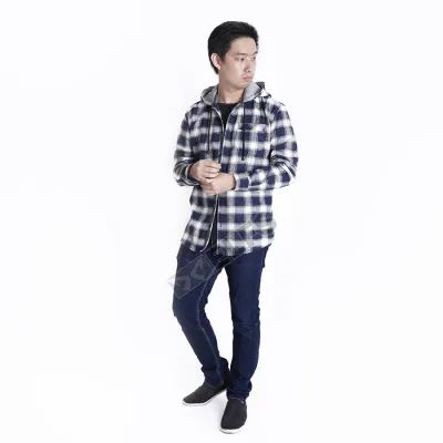 KEMEJA PANJANG KEMEJA FLANEL PRIA HOODIE LENGAN PANJANG MOTIF KOTAK 06 ABU MUDA BIRU DONGKER 3 kffj_flanel_hoodie_06am_bd2