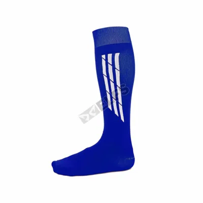  Kaos  Kaki  Sepak Bola  Soccer Socks HF10A Stripe Biru Tua 