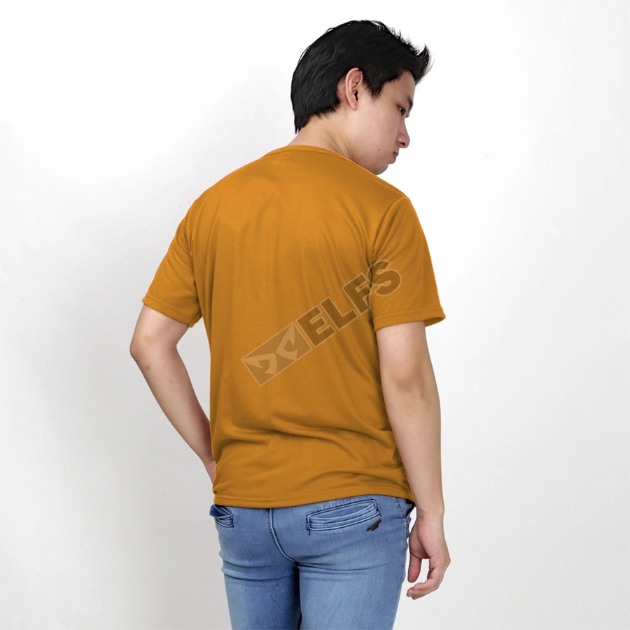 KAOS POLOS KAOS PRIA O-NECK TERRY T-SHIRT OBLONG POLOS KUNING TUA 2 ok_kaos_tangan_pendek_kt1