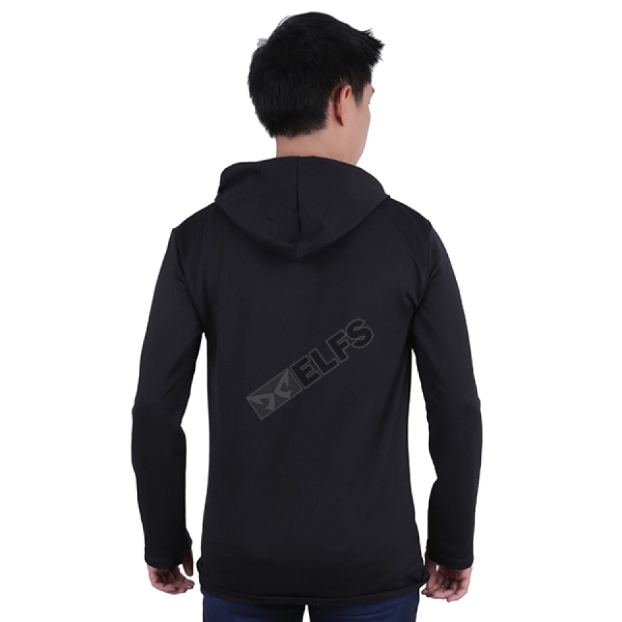 LENGAN PANJANG HOODIE Kaos Hoodie Pria Lengan Panjang Polos Hitam 3 okj_kaos_hoodie_polos_hx_2