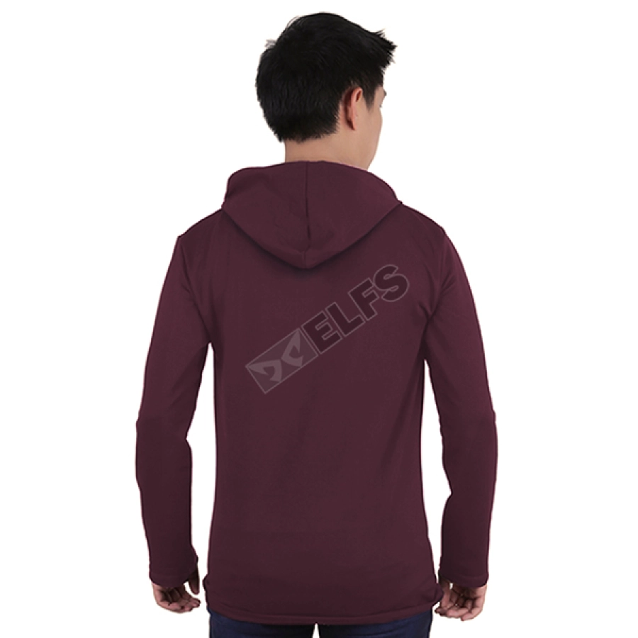 LENGAN PANJANG HOODIE Kaos Hoodie Pria Lengan Panjang Polos Maroon 3 okj_kaos_hoodie_polos_mo_2