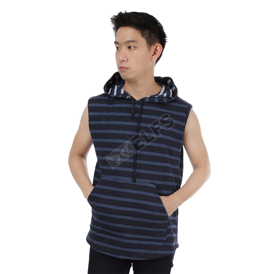 SINGLET CASUAL Kaos Singlet Pria Hoodie Full Salur Biru Dongker 1 oko_kaos_hoodie_full_salur_hx_00_copy