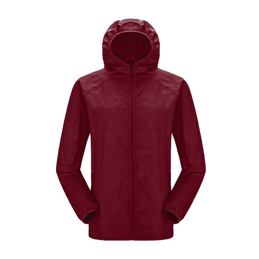 Jaket Pria  Lipat  Parasut Water Resistant Simple Maroon 