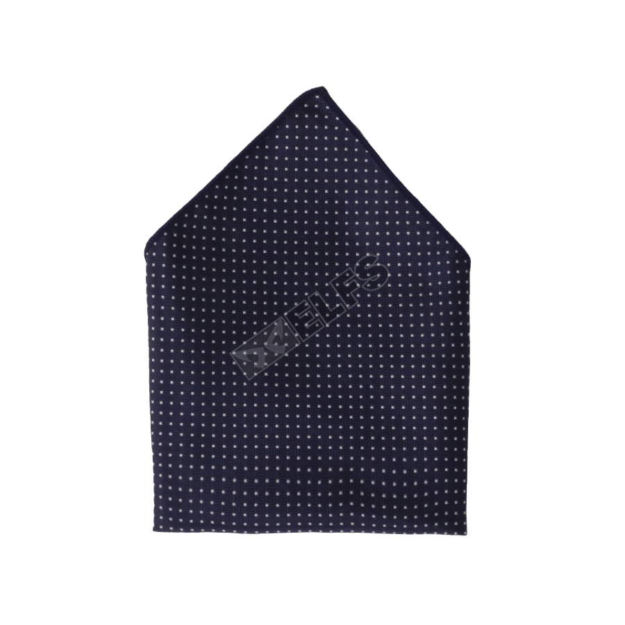 SAPU TANGAN Sapu Tangan Saku Jas Satin 2 sisi motif Pocket Square Handkerchief Dot - Biru Dongker 5 saputangan_saku_jas_dot_bd4