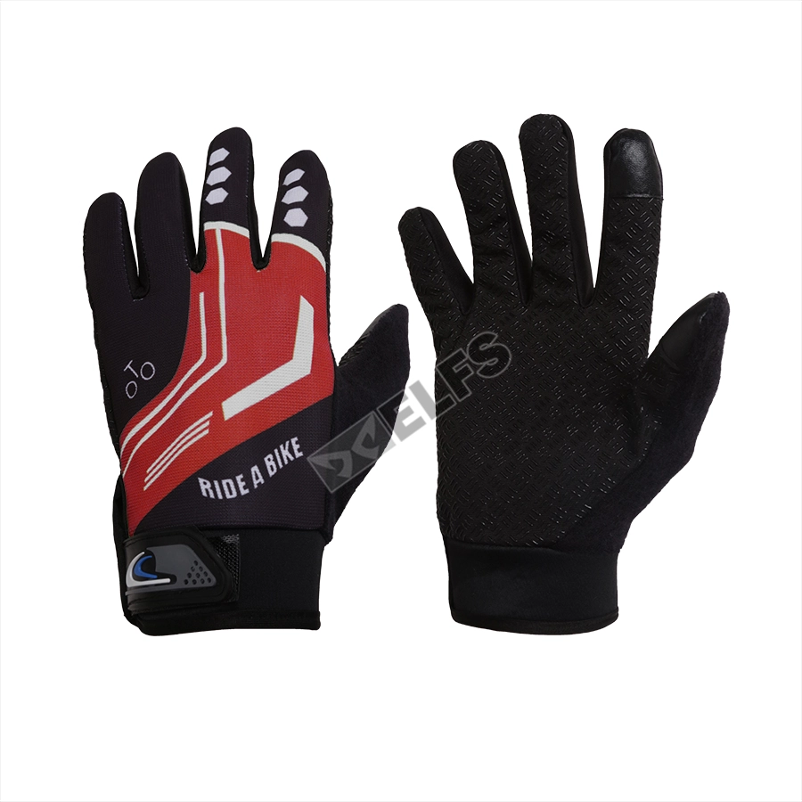 SARUNG TANGAN & MANSET Sarung Tangan Sepeda Full Finger Road Bike Gloves Merah Cabe 4 sarung_tangan_bikers_full_mc3