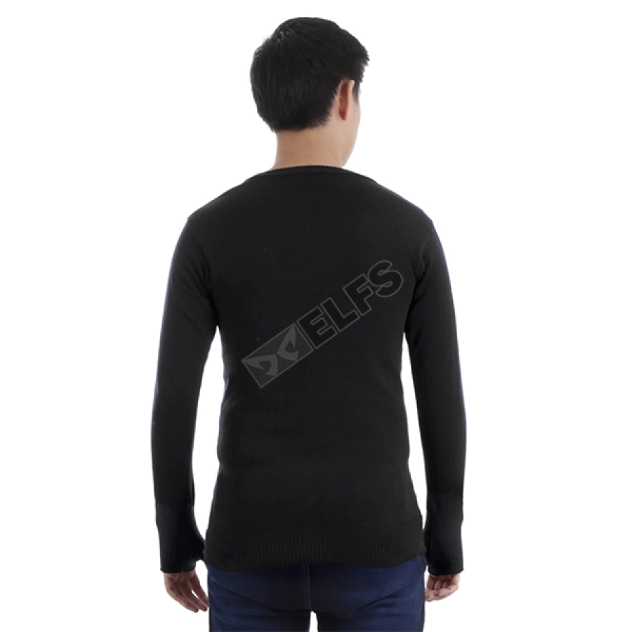 SWEATER ARIEL Sweater Rajut Pria Vneck Ariel Hitam 3 sr_vneck_ariel_hx_2