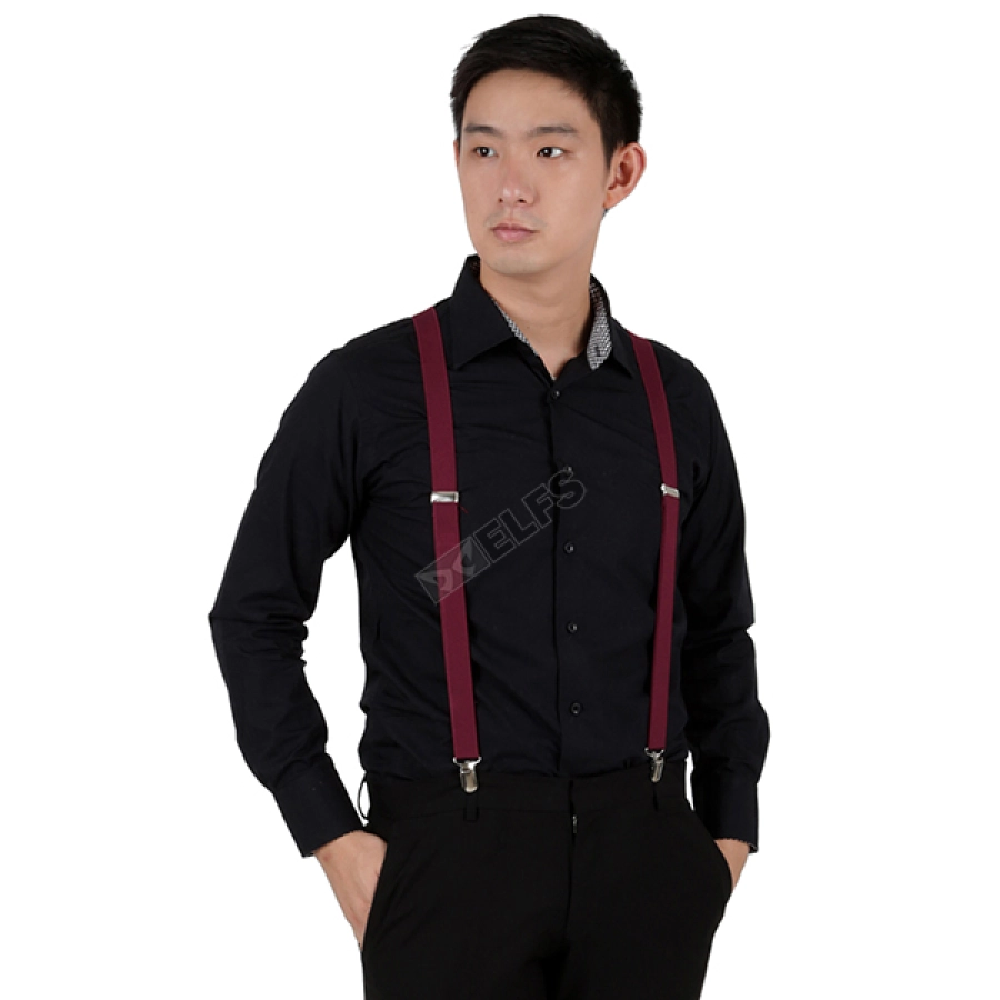 SUSPENDER Aksesoris Pria Suspender 2CM Polos Maroon 1 suspender_2cm_polos_mo_0_copy