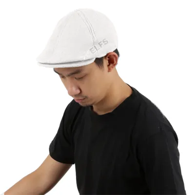 TOPI PELUKIS TOPI FLATCAP PAINTER FLEECE POLOS PUTIH 2 to3_fleece_painter_aa1_copy