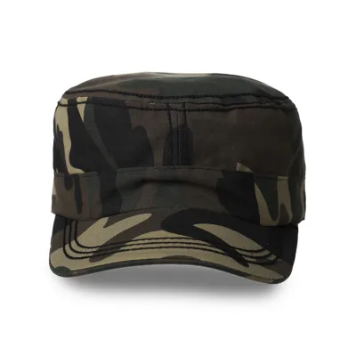 Topi Komando Kanvas Tactical Military Cap Coklat Muda 