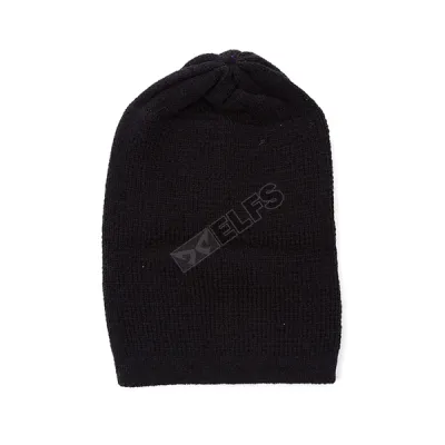 Beanie Hat Kupluk Rajut Polos  Hitam  KUPLUK ELFS SHOP