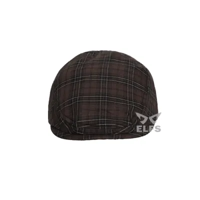 TOPI PELUKIS Topi Flatcap Painter Katun Tartan 2 Coklat Tua 2 to3_painter_tartan_2_ct1