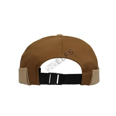 PECI Topi Peci Miki Hat Kupluk Muslim Kanvas 2 Tone Coklat Muda 2 to3_topi_peci_canvas_miki_hat_2tone_ct1