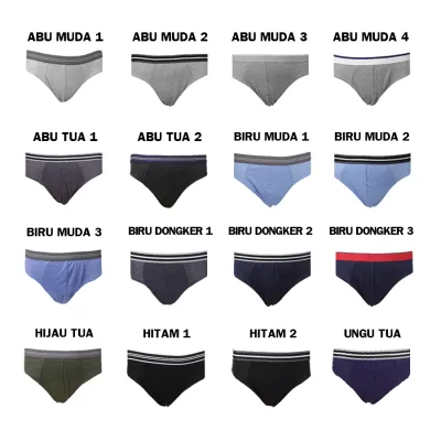 CELANA DALAM Briefs Katun Pria Import List Celana Dalam CD Kolor Ungu Tua 2 uk_briefs_import_list_3pcs_mx1