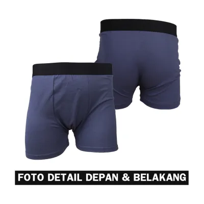 BOXER POLOS Boxer Briefs Katun Pria Import List Celana Dalam CD Kolor Hijau Tua 3 xk_boxer_briefs_import_list_3pcs_mx2