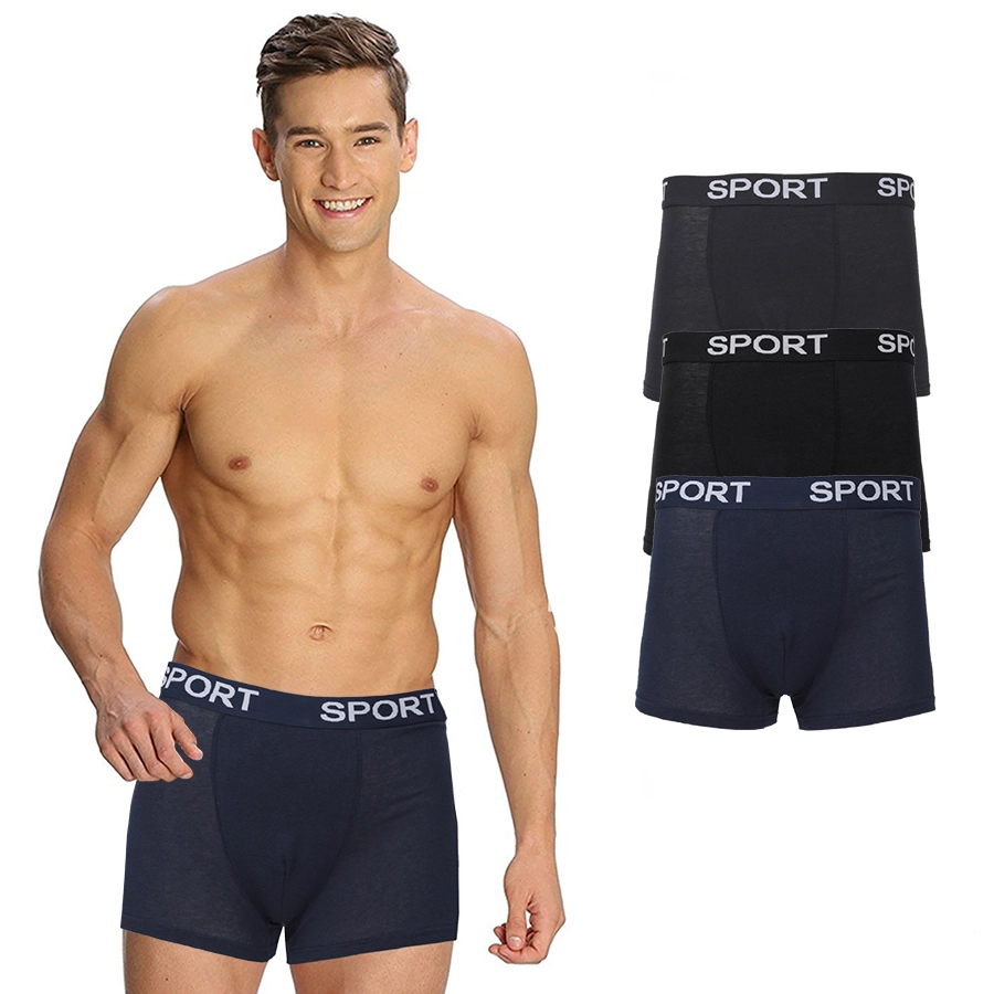 BOXER POLOS Elfs - Boxer Katun Pria Briefs Import Celana Dalam Sport Hitam 4 xk_boxer_briefs_import_sport_judul